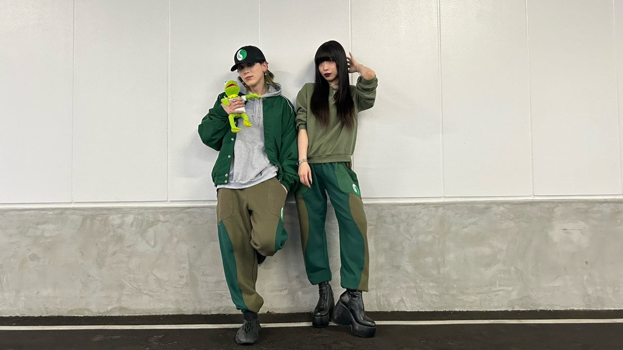 "gambling × BLUEMONDAY" Wave Switching Sweat Pants