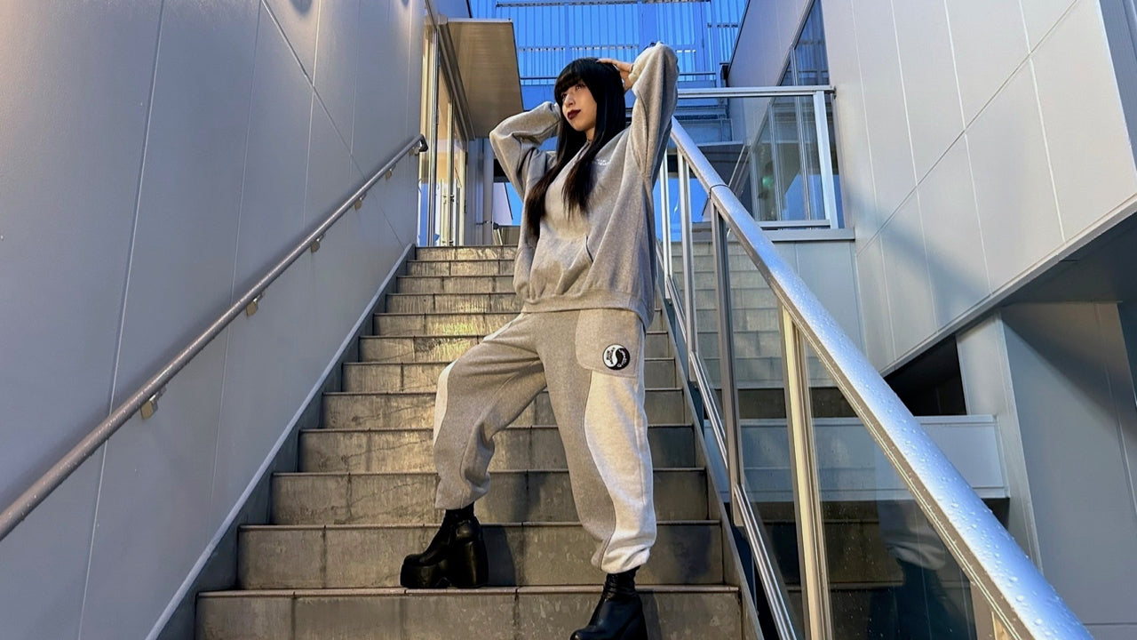 "gambling × BLUEMONDAY" Wave Switching Sweat Pants