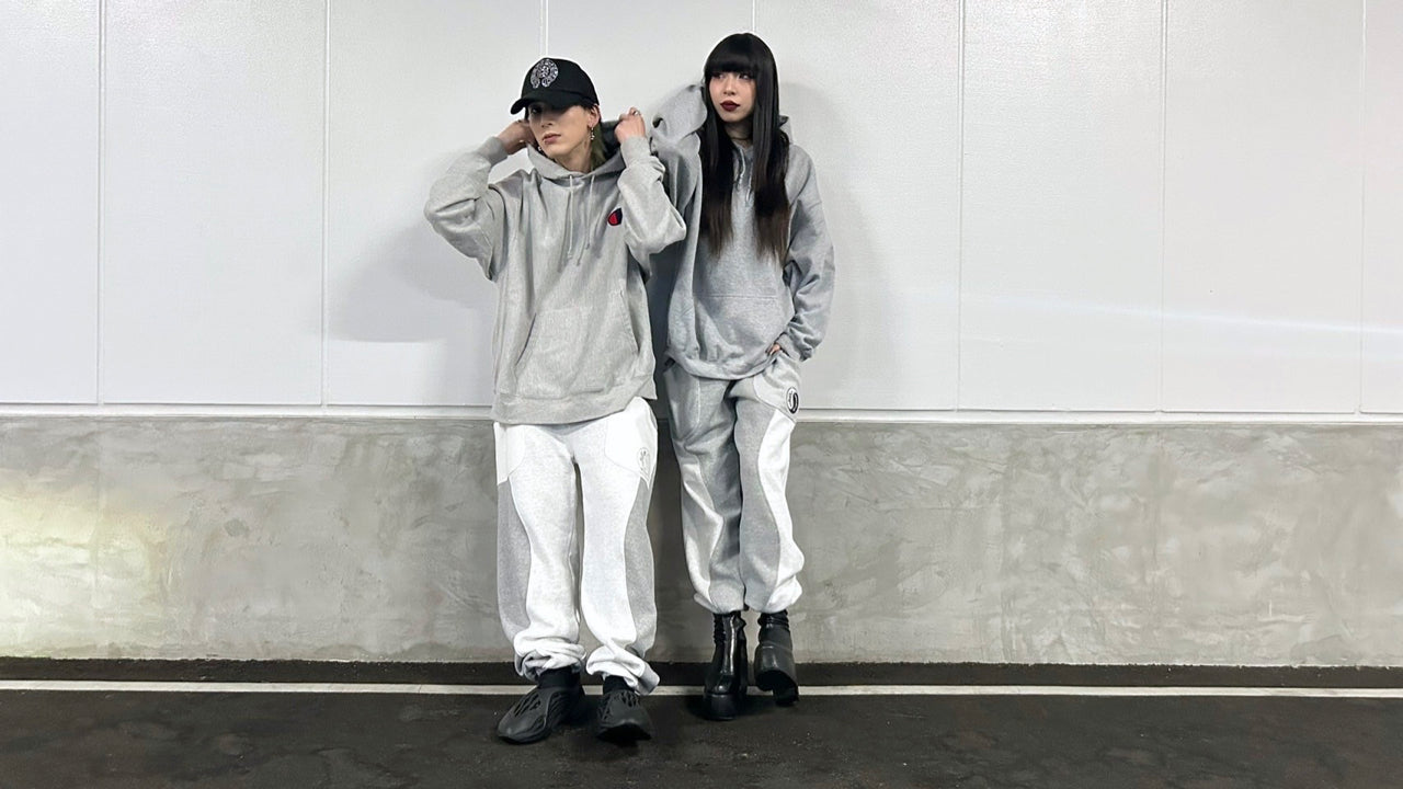 "gambling × BLUEMONDAY" Wave Switching Sweat Pants