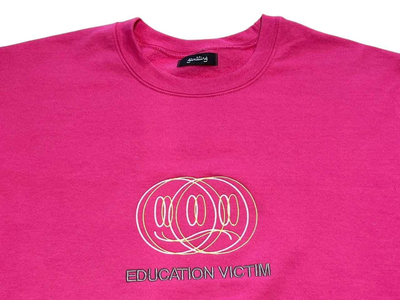 GAMBLING EDUCATION VICTIM CREWNECK SWEATSHIRT PNK