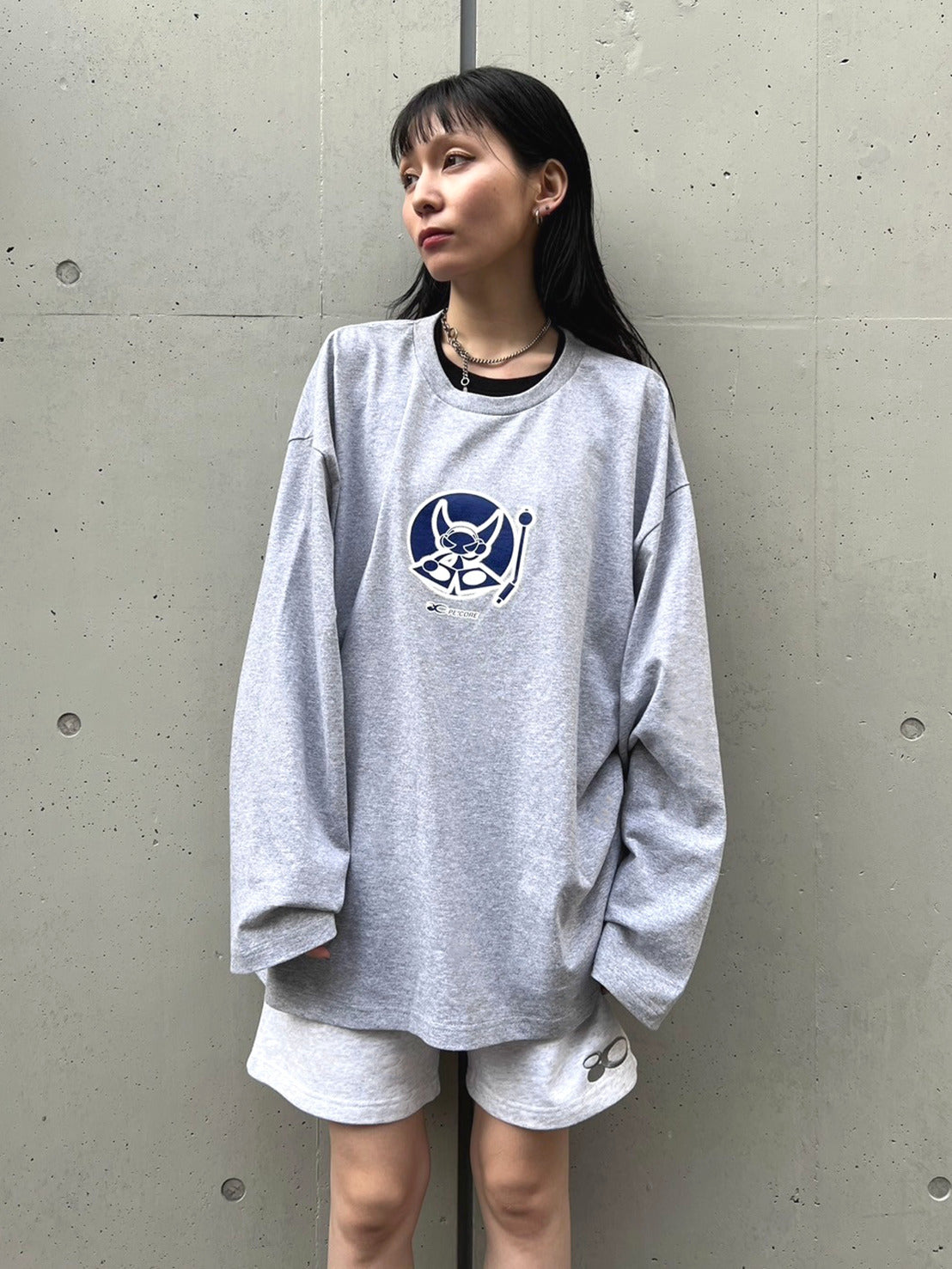 PE.°CORE DJ .°C LS TEE (GRAY)