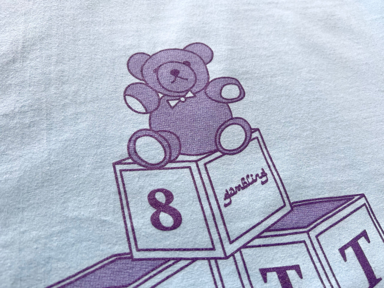 GAMBLING LDK BEAR TEE (L-BLUE) (L)