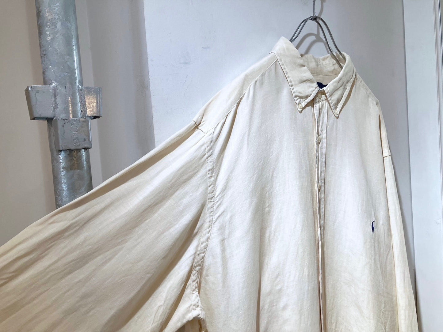 "Ralph Lauren" Old Oversized Silk&Linen Shirt