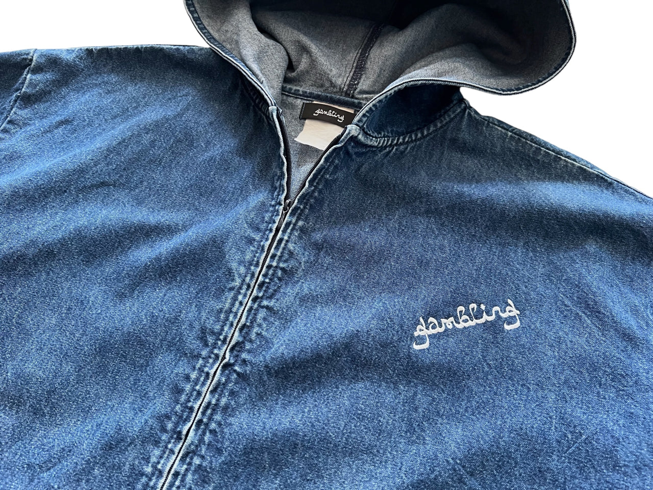 GAMBLING DENIMU ZIPUP HOODIE