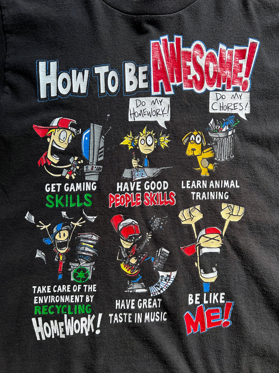 00s vintage How To Be Awesome Tee