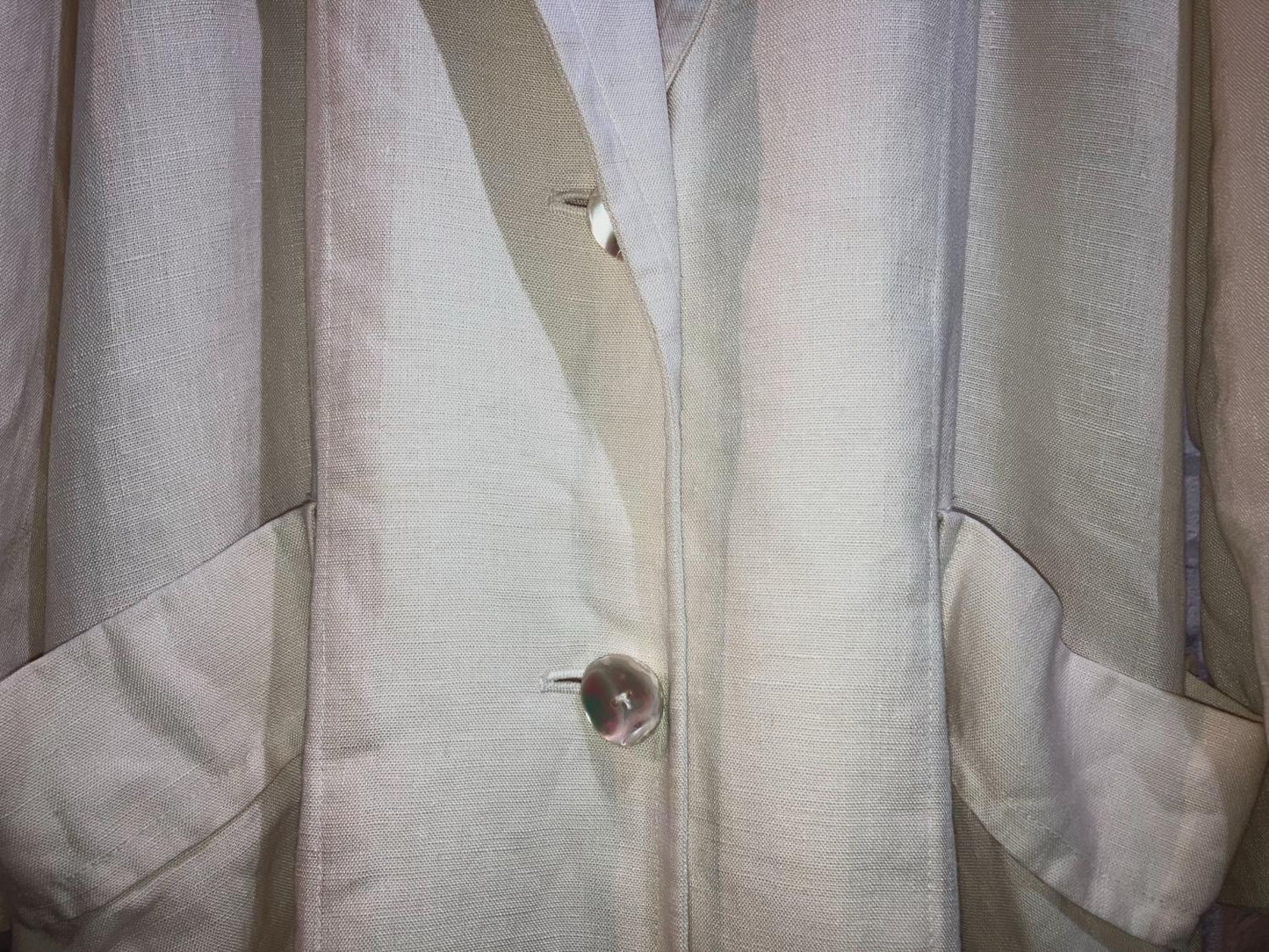 Amazing Peace "ANNE KLEIN" Vintage Linen Over Coat