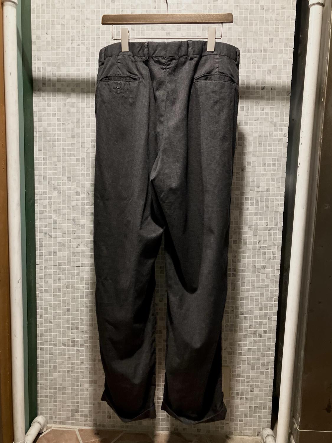 "GIVENCEY" Vintage Flannel Wool Wide Slacks
