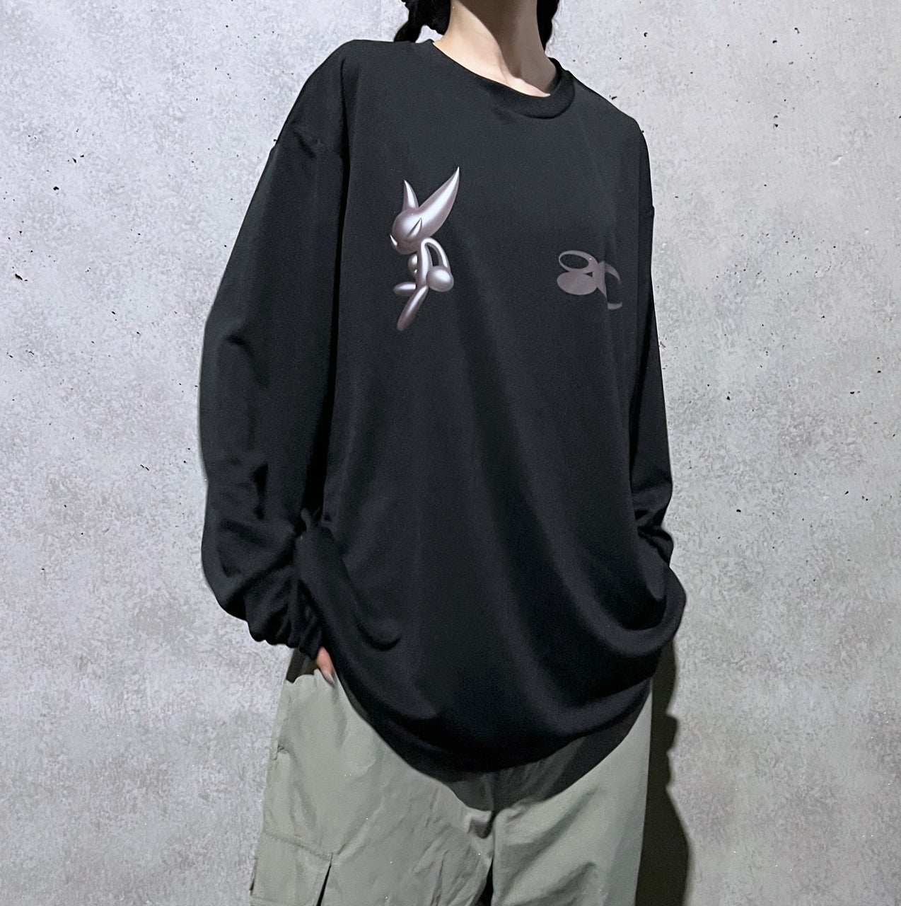 PE.°CORE JERSEY LS TEE (BLACK)
