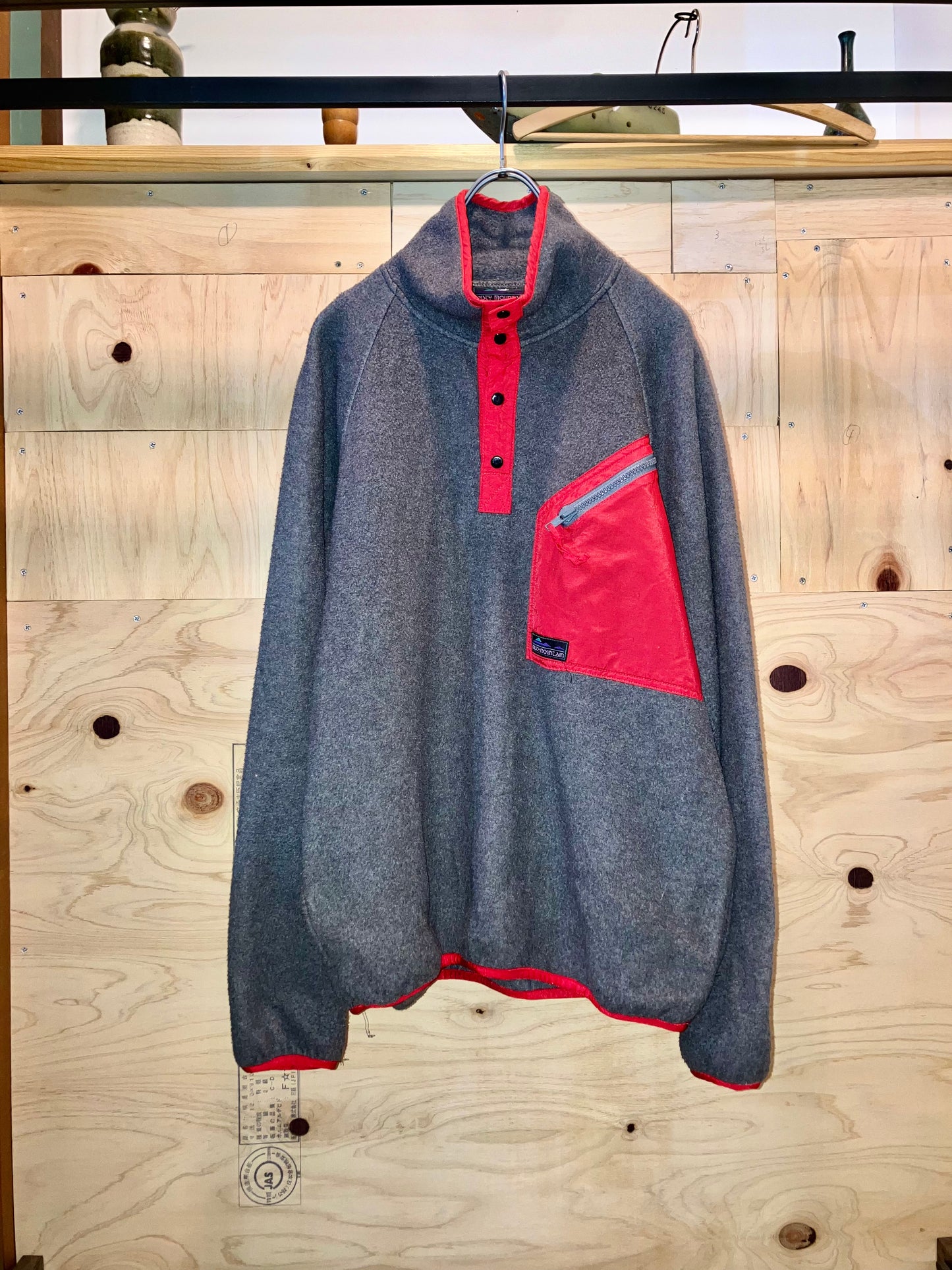 Old Half Button Fleece Tops