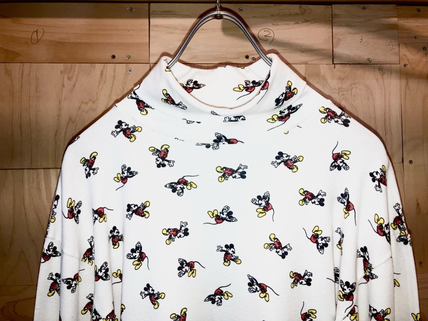 Old "Mickey" All Pattern High Neck LS Tee
