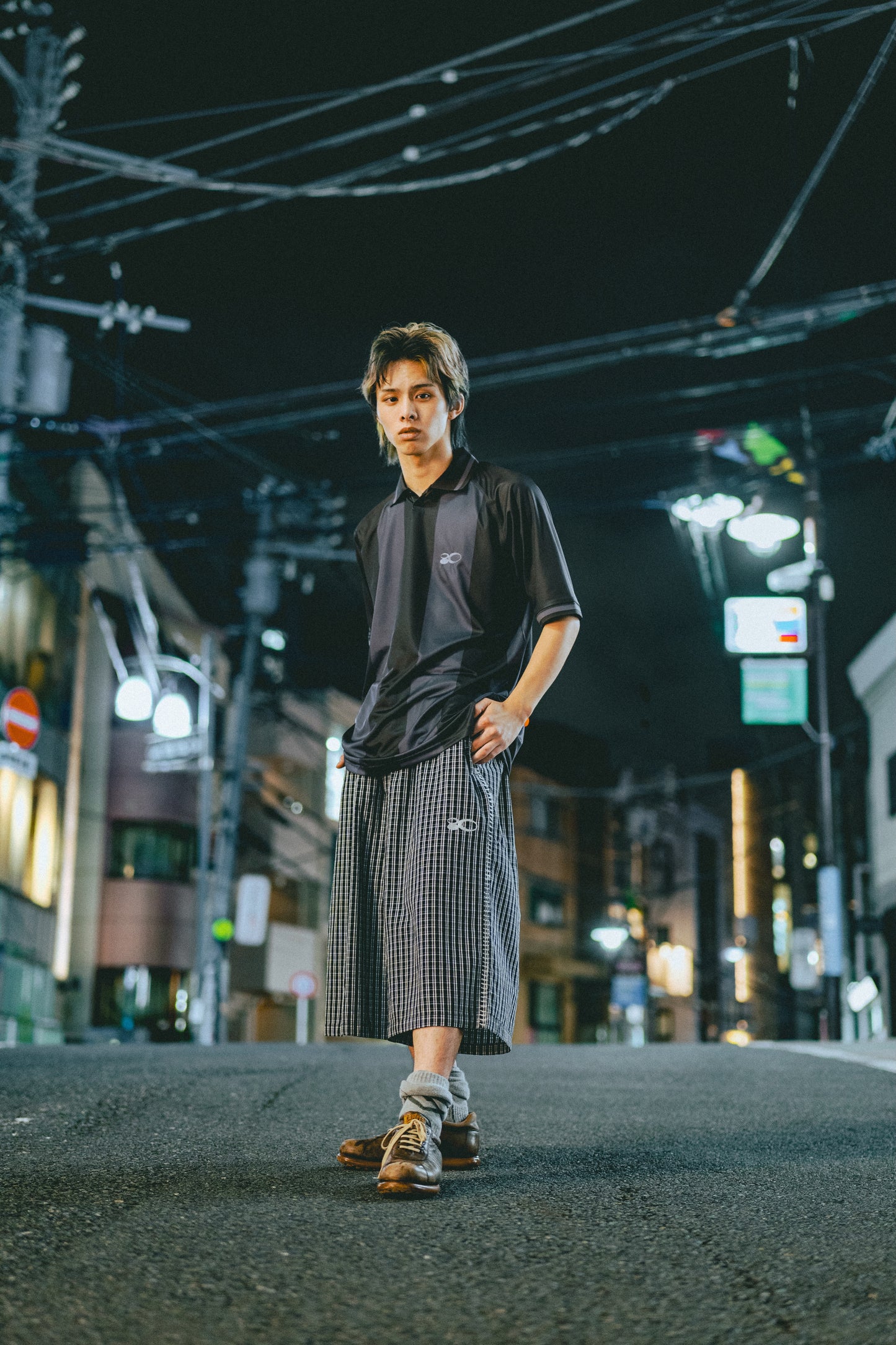 PE°CORE BAGGY PLAID SHORTS