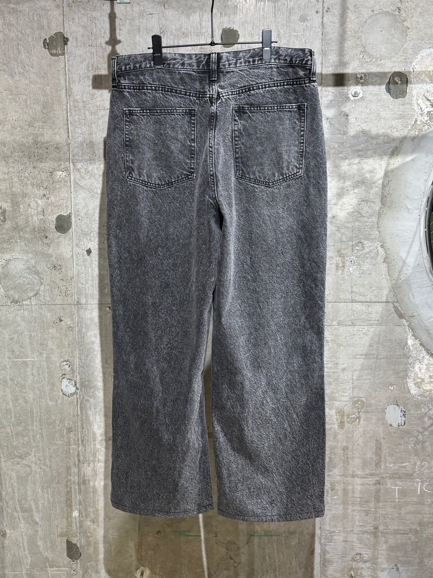 10's Black Wide Denim Pants