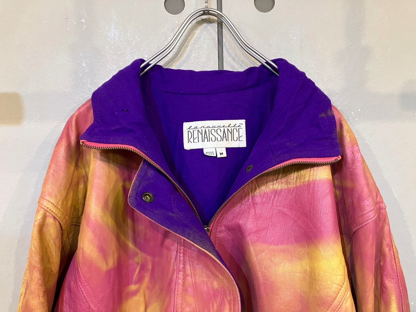 Vintage Design Leather Blouson