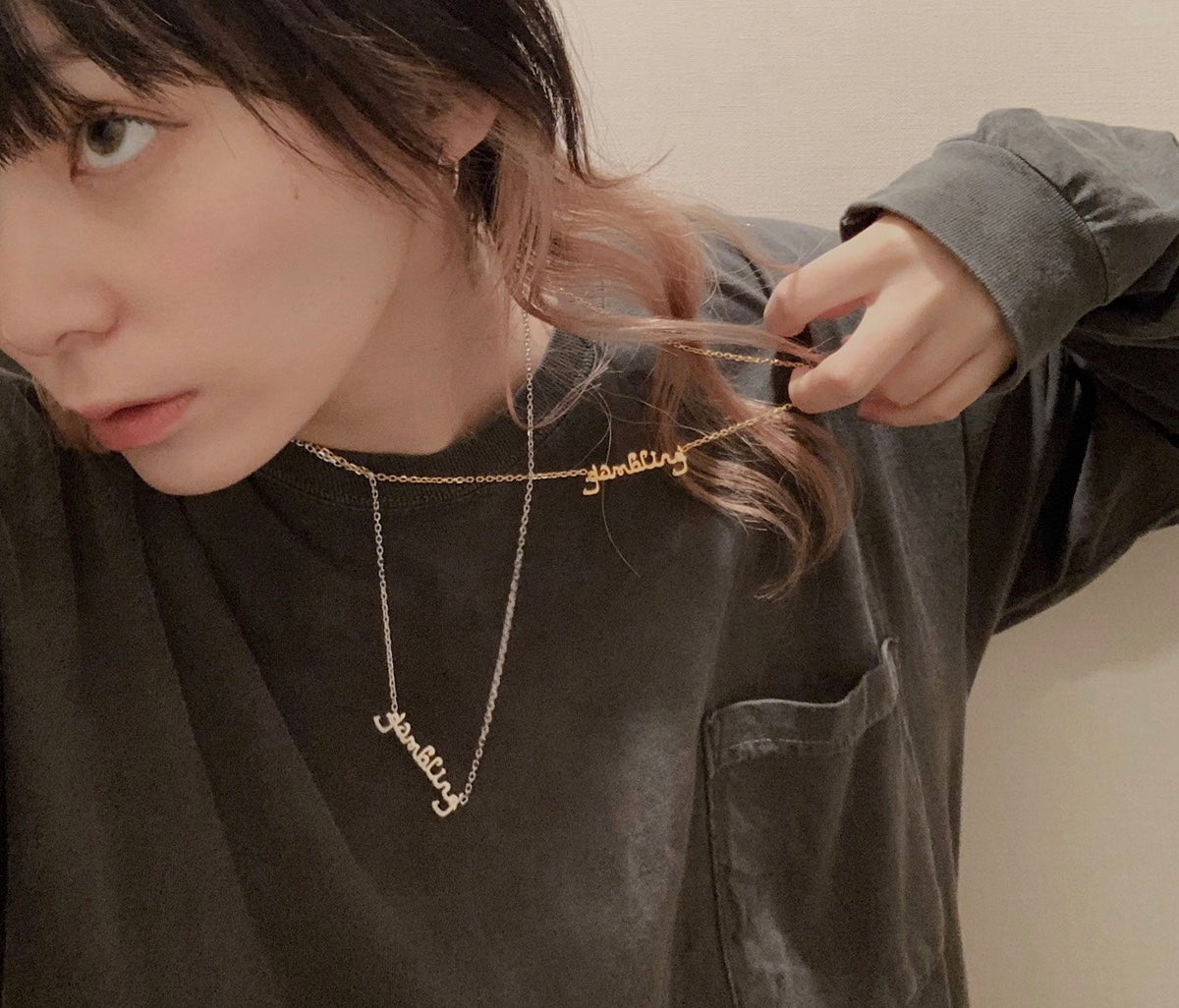 GAMBLING NECKLACE SLV