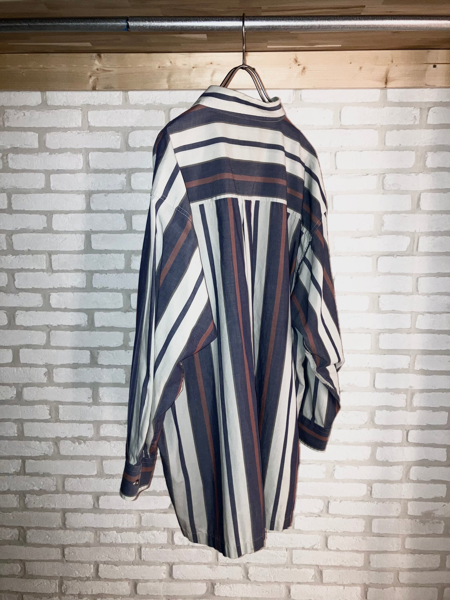 "KING SIZE" Old Oversized Stripe Shirt