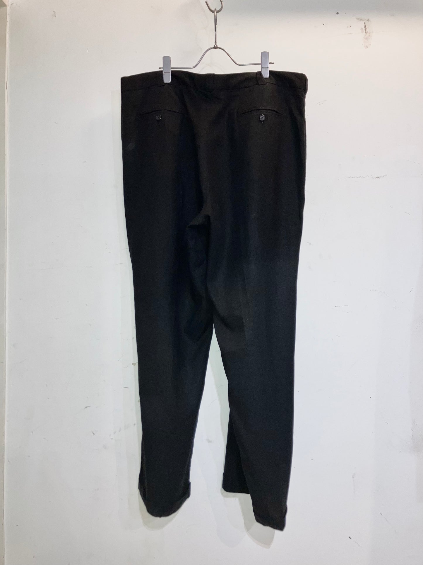 "PERRY ELLIS" Old Linen&Rayon Super Wide Slacks