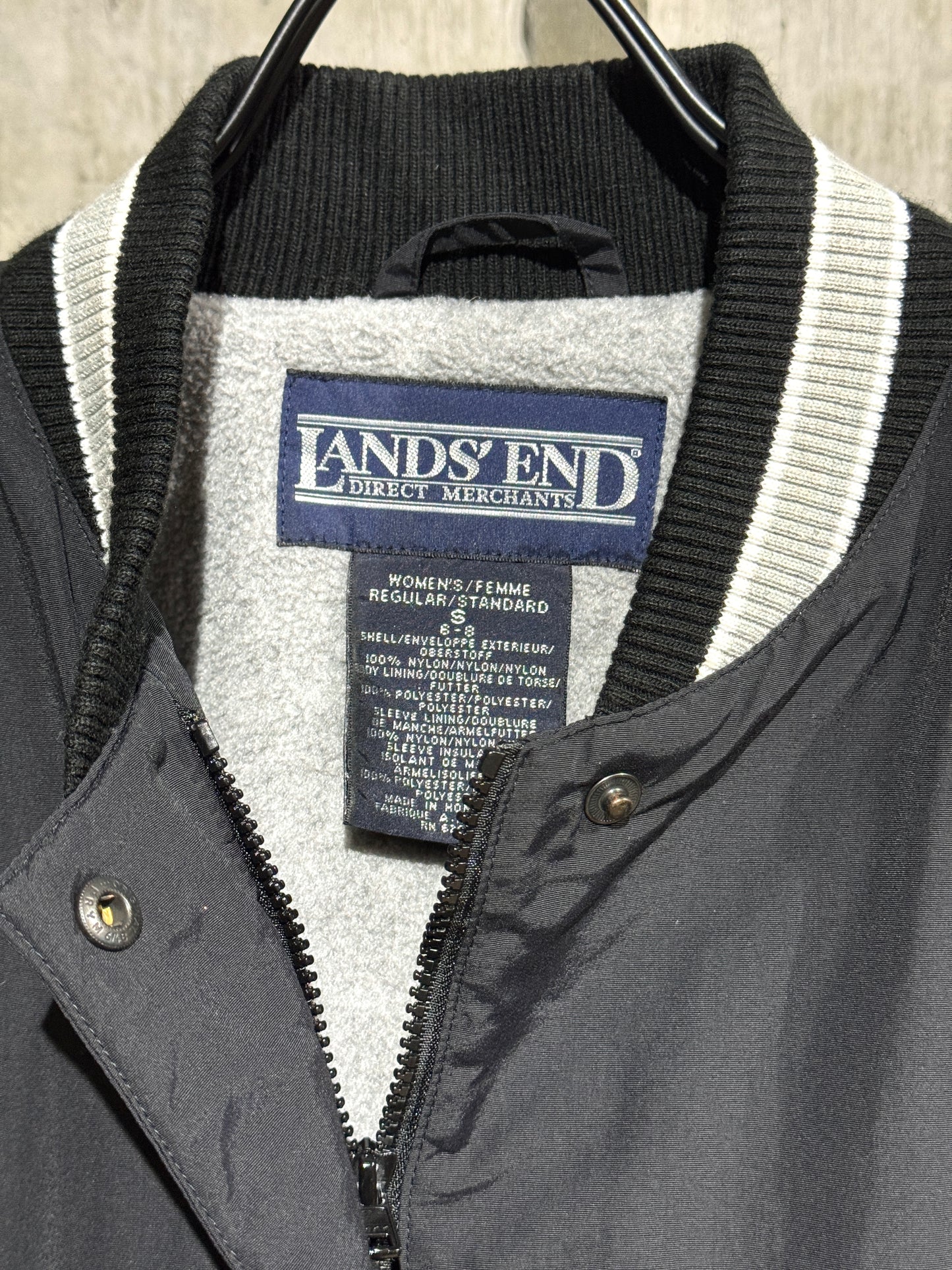 Lands End Rib Line Varsity Jacke