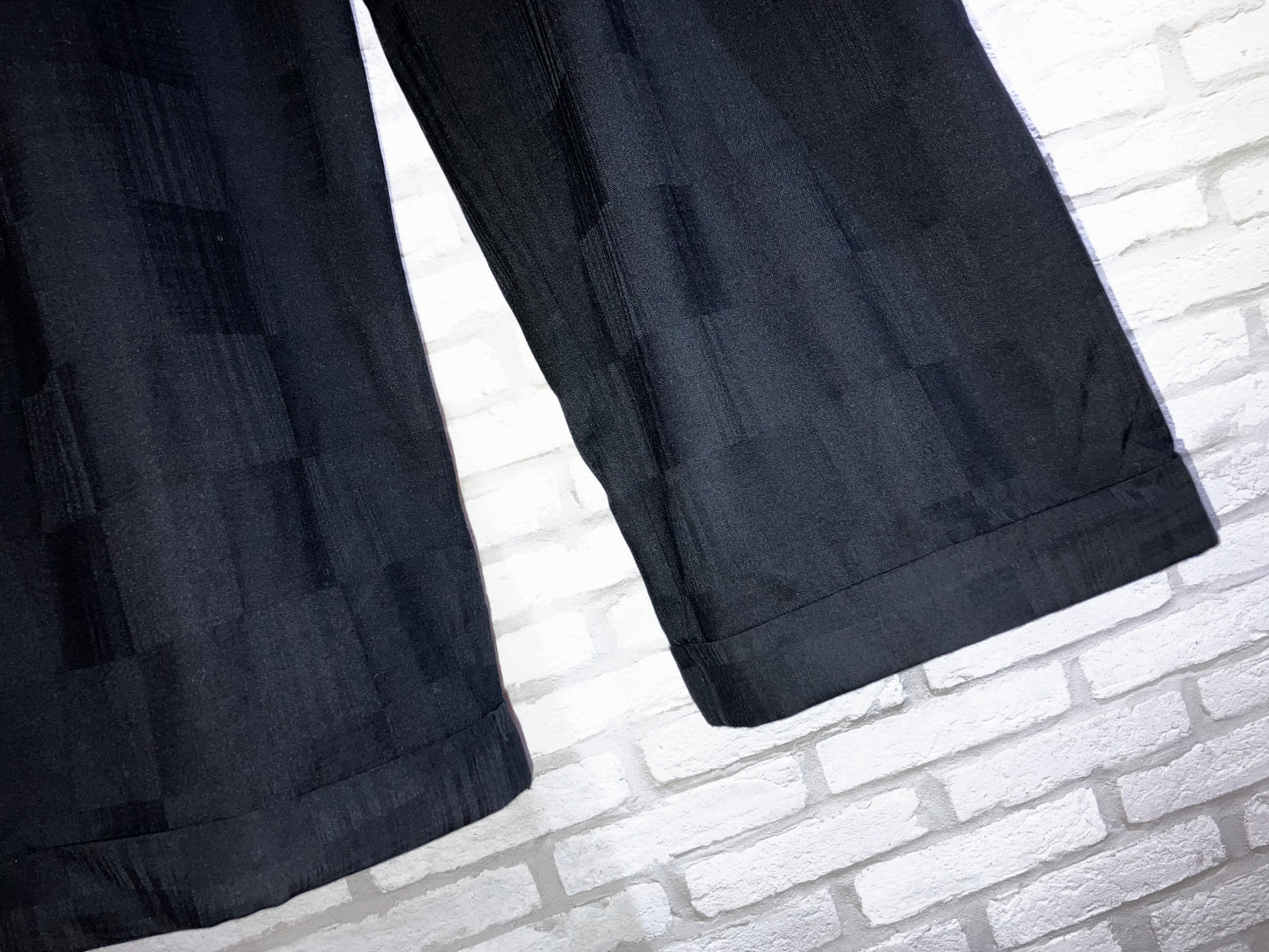 00s Check Wide Slacks