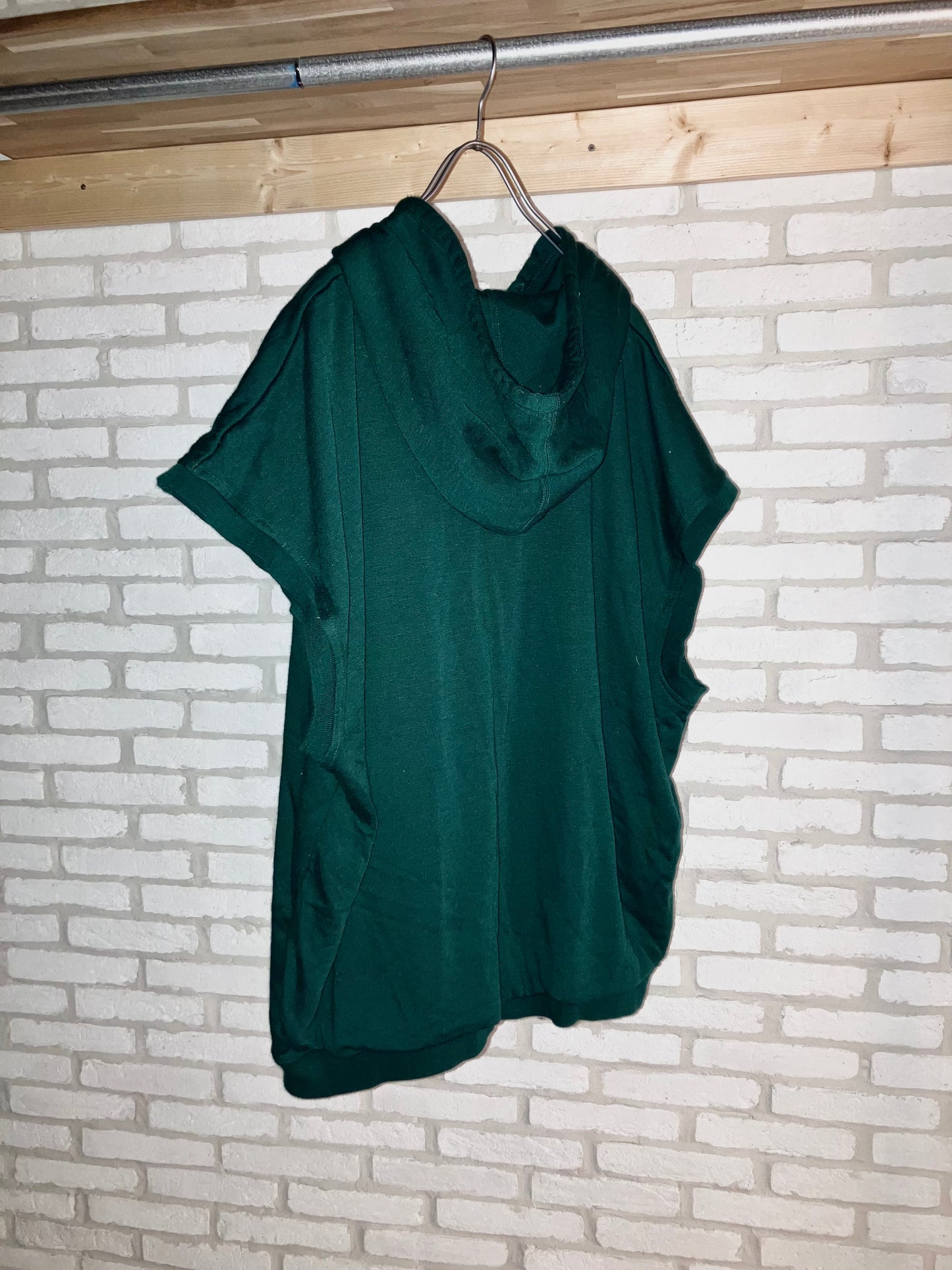 Old Oversized Zip Up Hoodie Vest