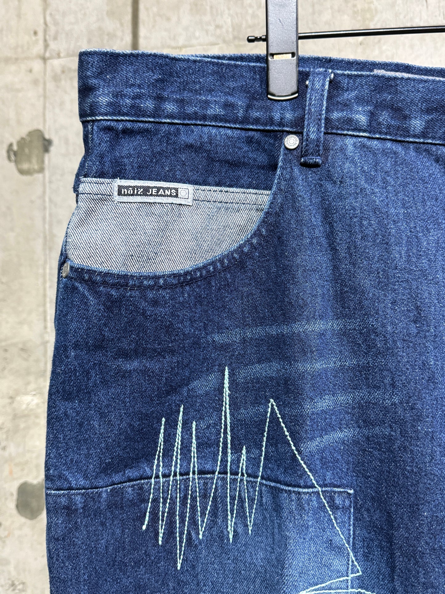 Noiz Jeans Patchwork Design Denim Pants