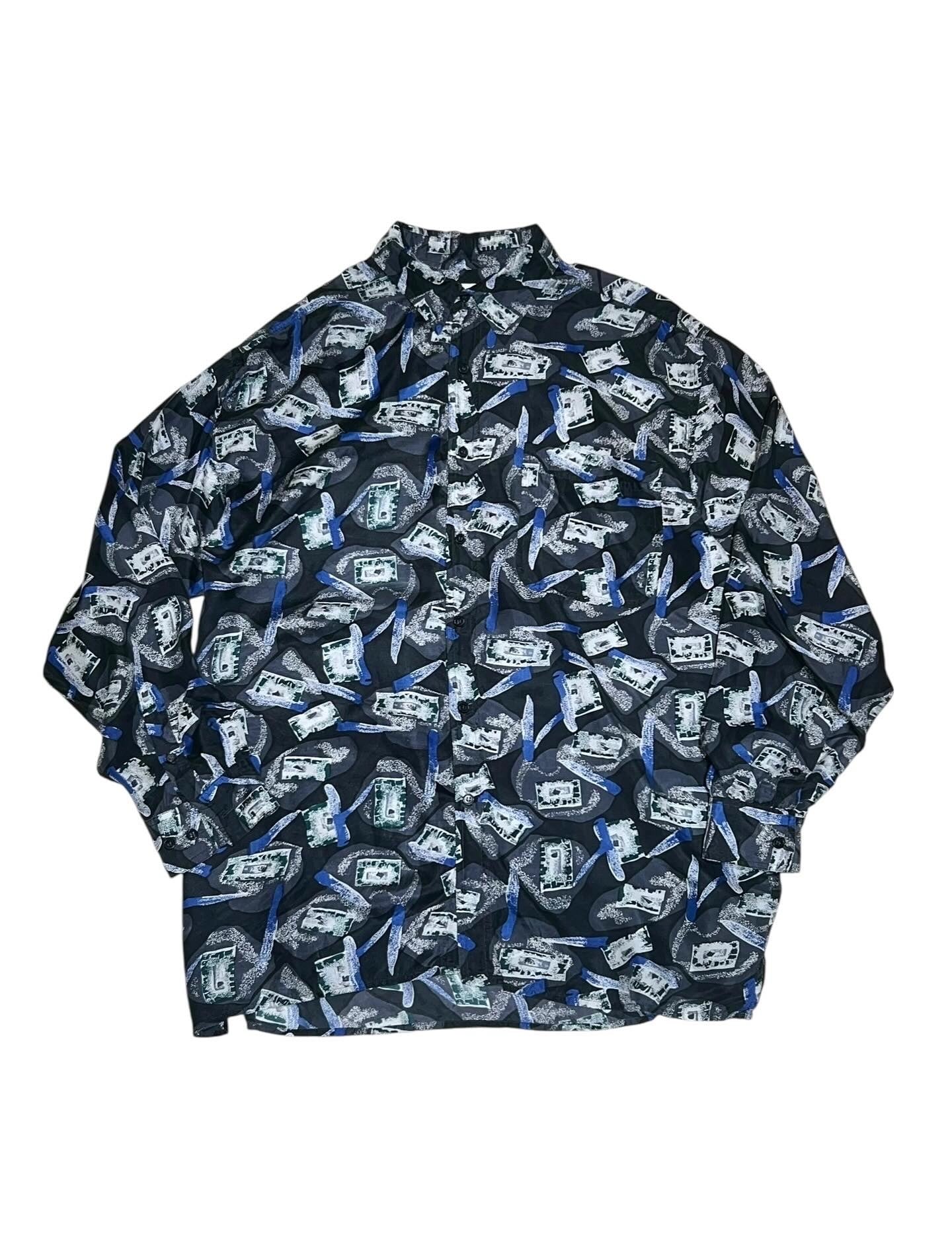 Vintage Silk Abstract L/S Shirt