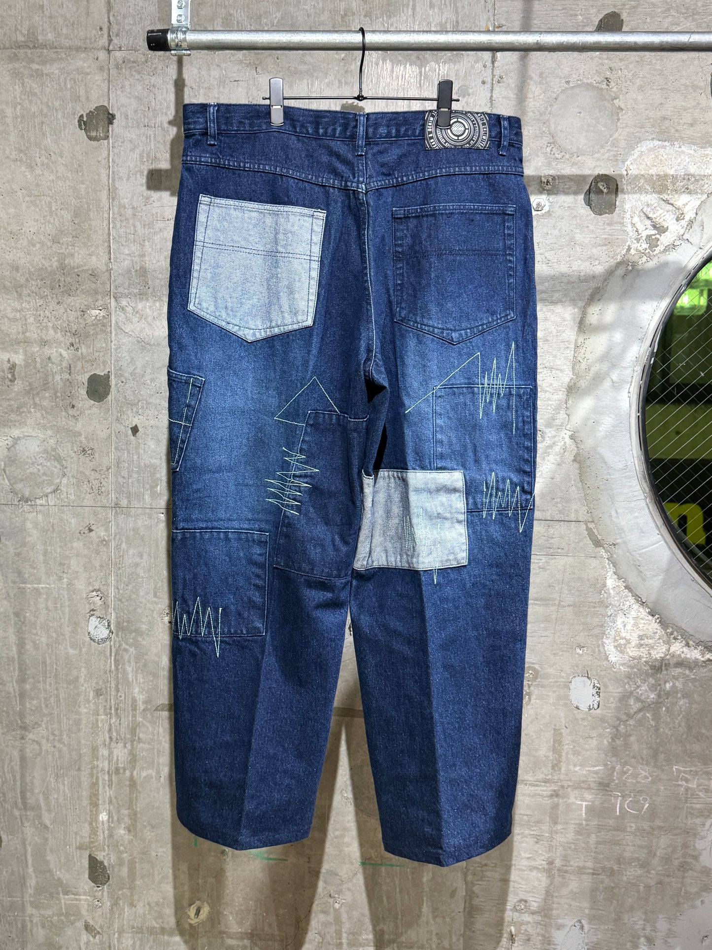 Noiz Jeans Patchwork Design Denim Pants