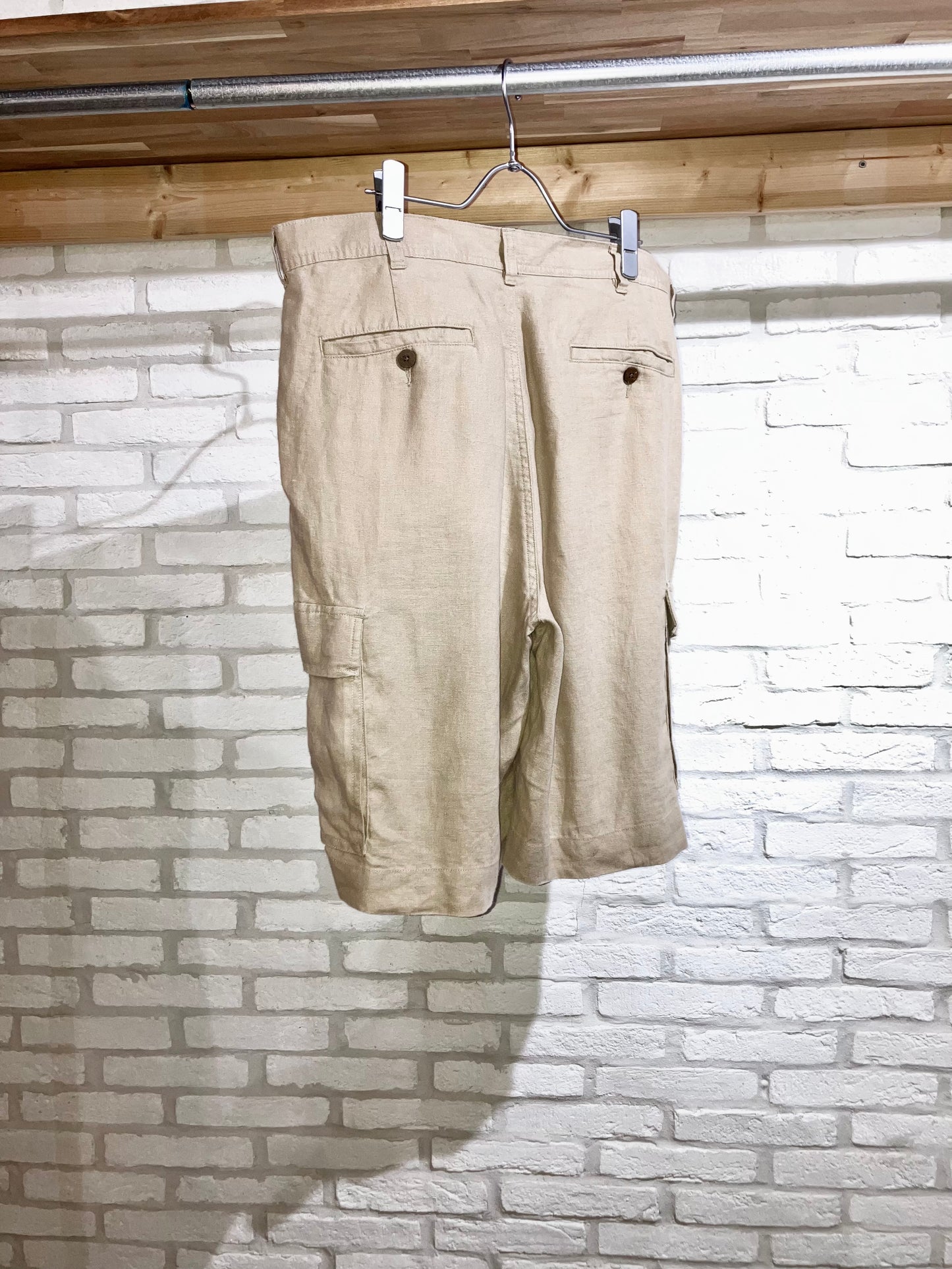 00s Linen Cargo Shorts