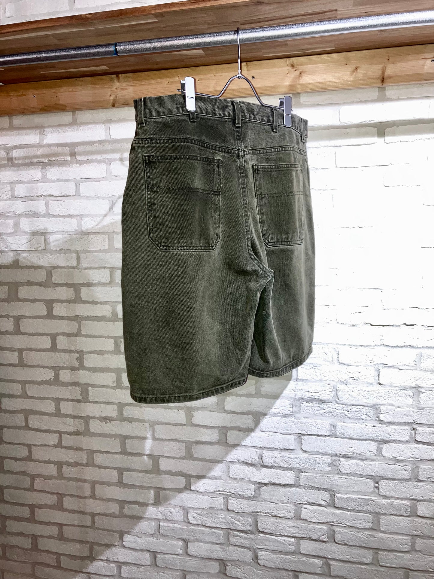 Old Color Denim Wide Shorts