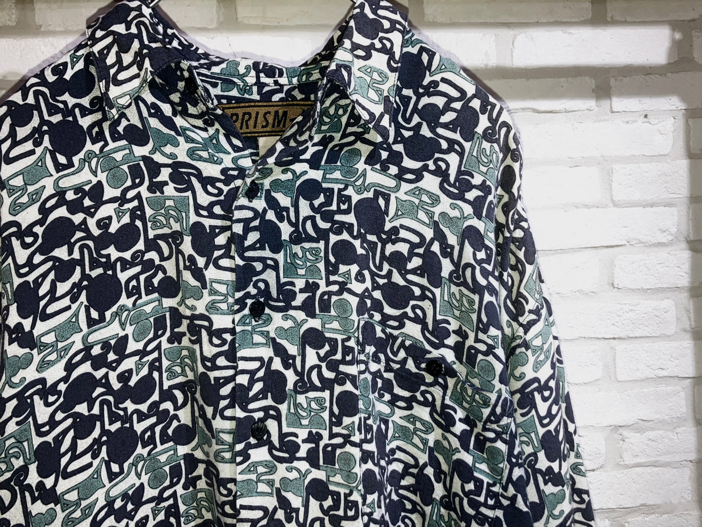 Old Abstract Pattern Rayon Shirt