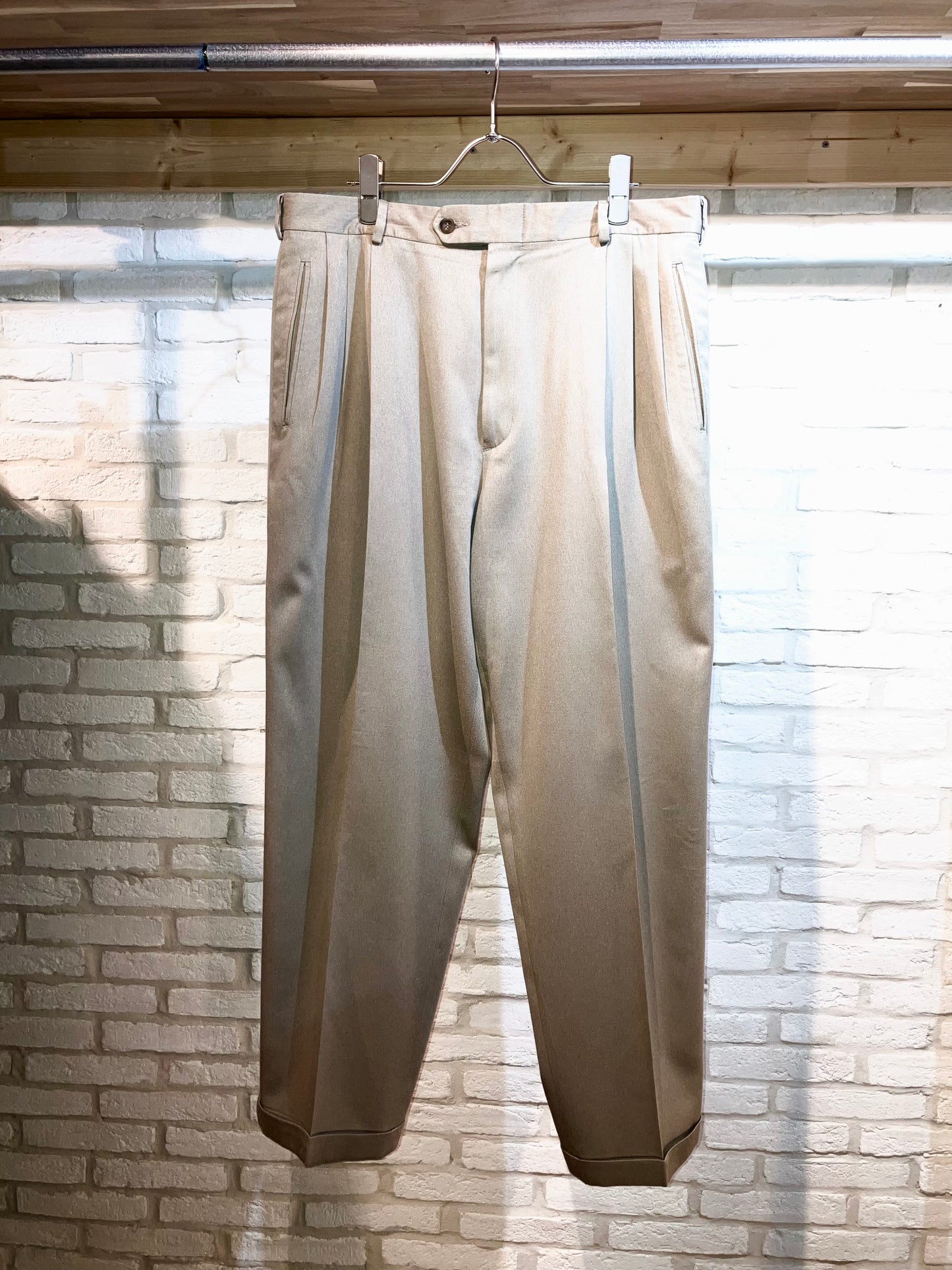 "SLATES" 00s Melange Wide Slacks