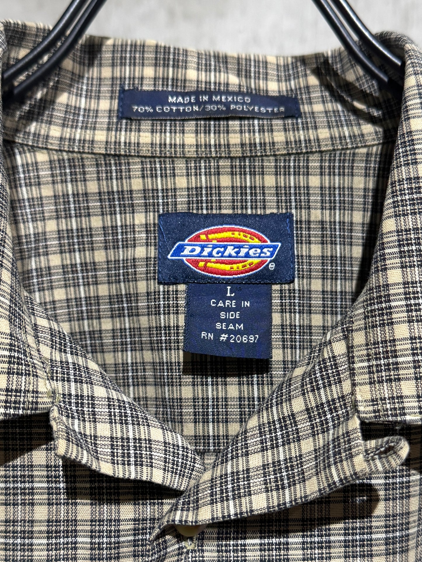 Old Dickies Plaid Open Collar Shirt