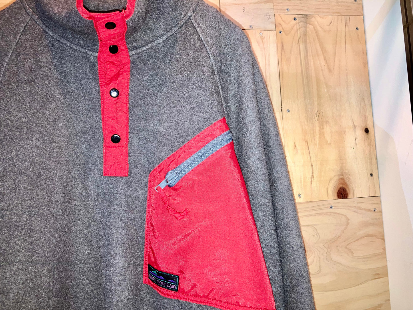 Old Half Button Fleece Tops