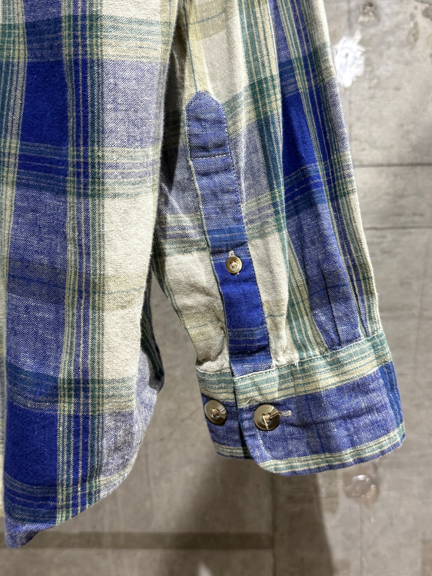Linen Mix Plaid Shirt