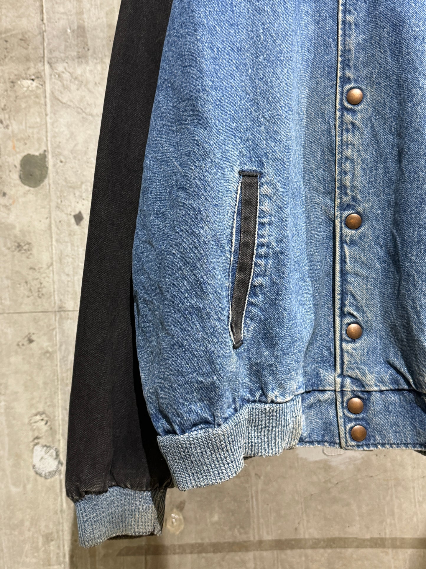 Vintage Denim Varsity Jacket