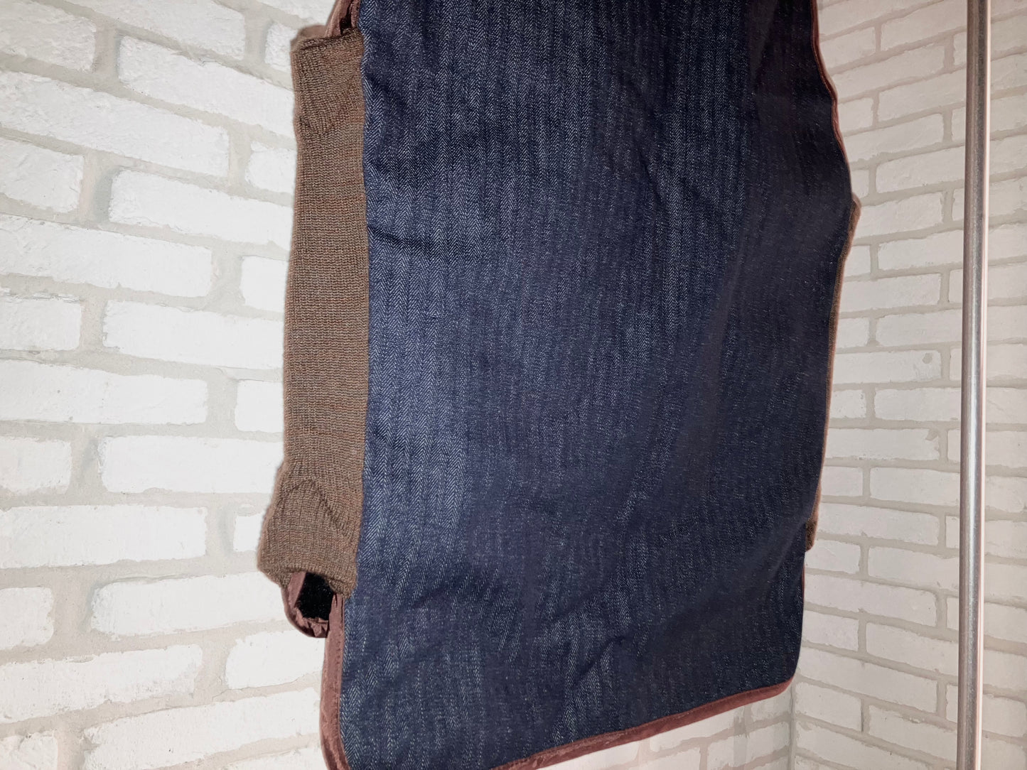 Vintage Design Boa Liner Denim Vest "Herringbone Denim!!!"