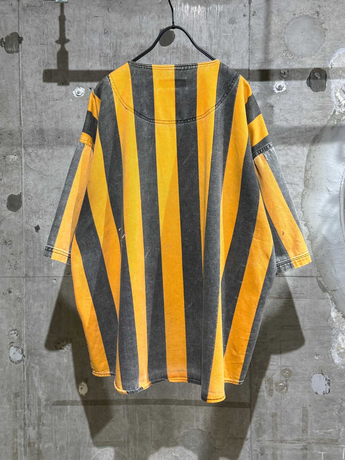 90s KOMAN Striped Baseball Shirt