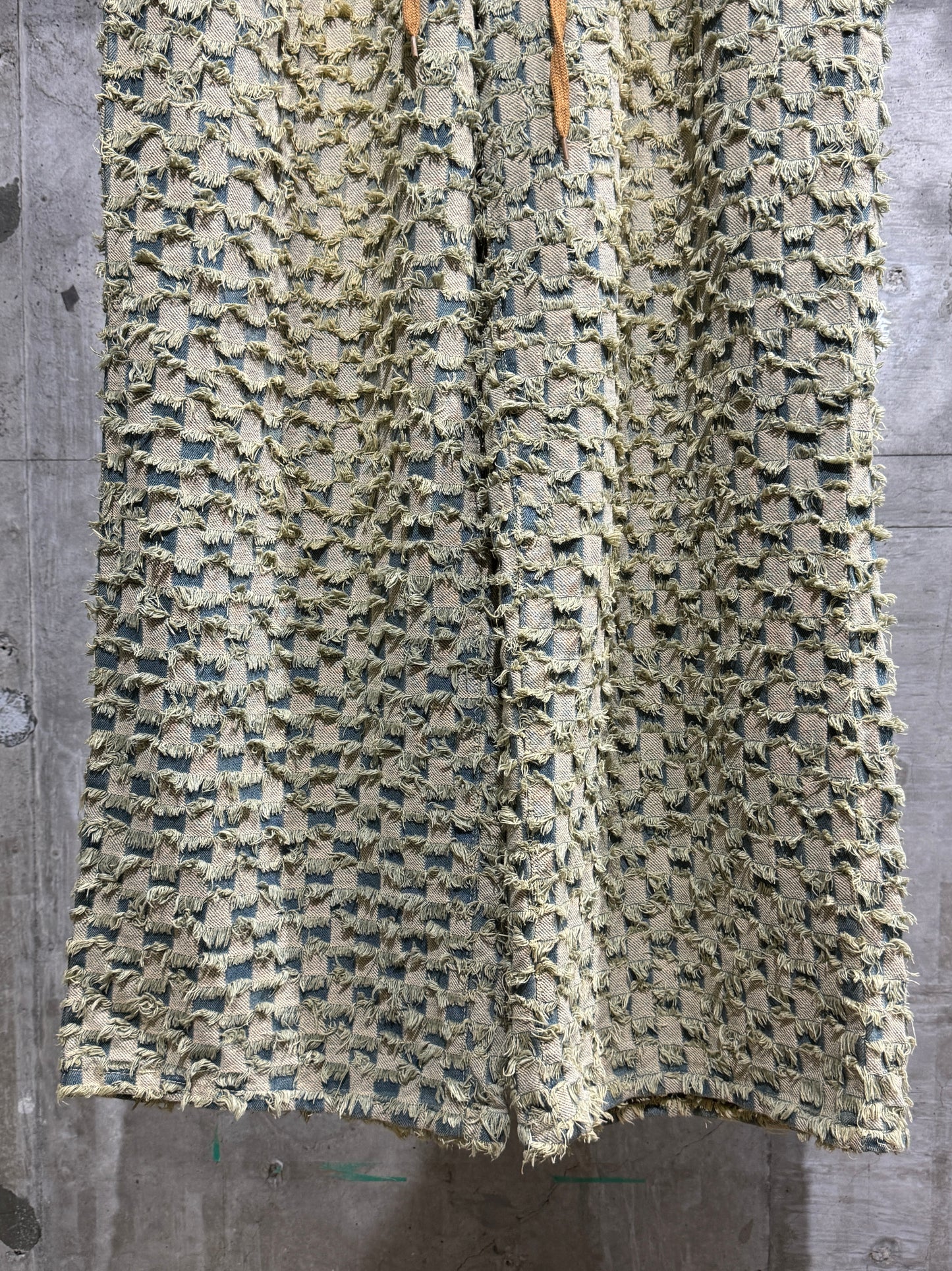 checker board jacquard pants