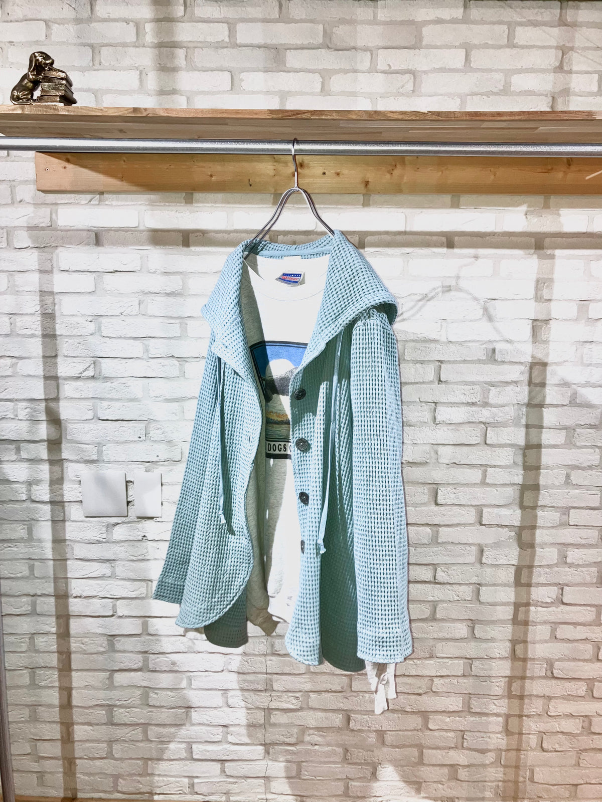10s Oversized Design Themal Hoodie JKT
