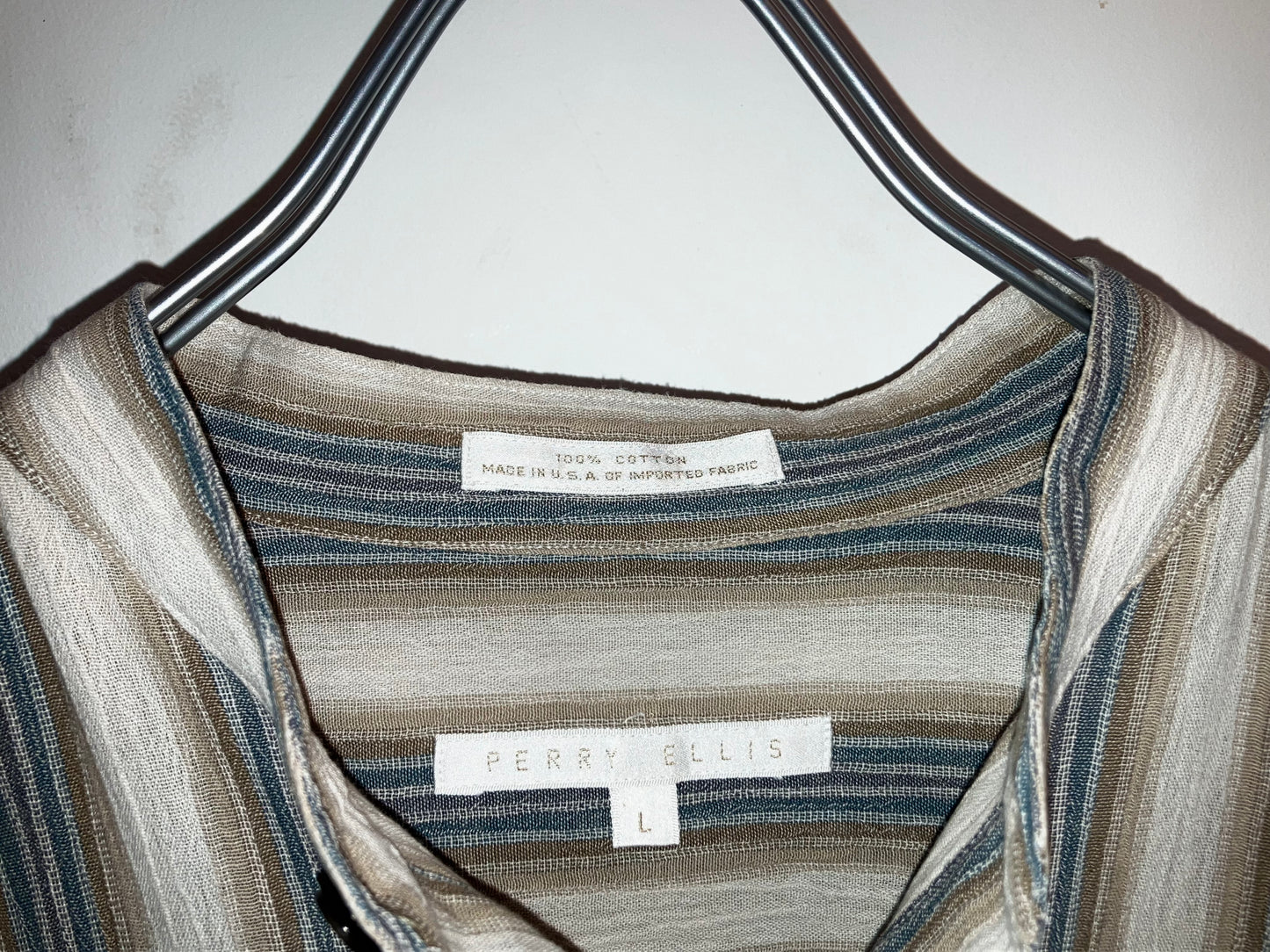 "PERRY ELLIS" Old Design Stripe Shirt