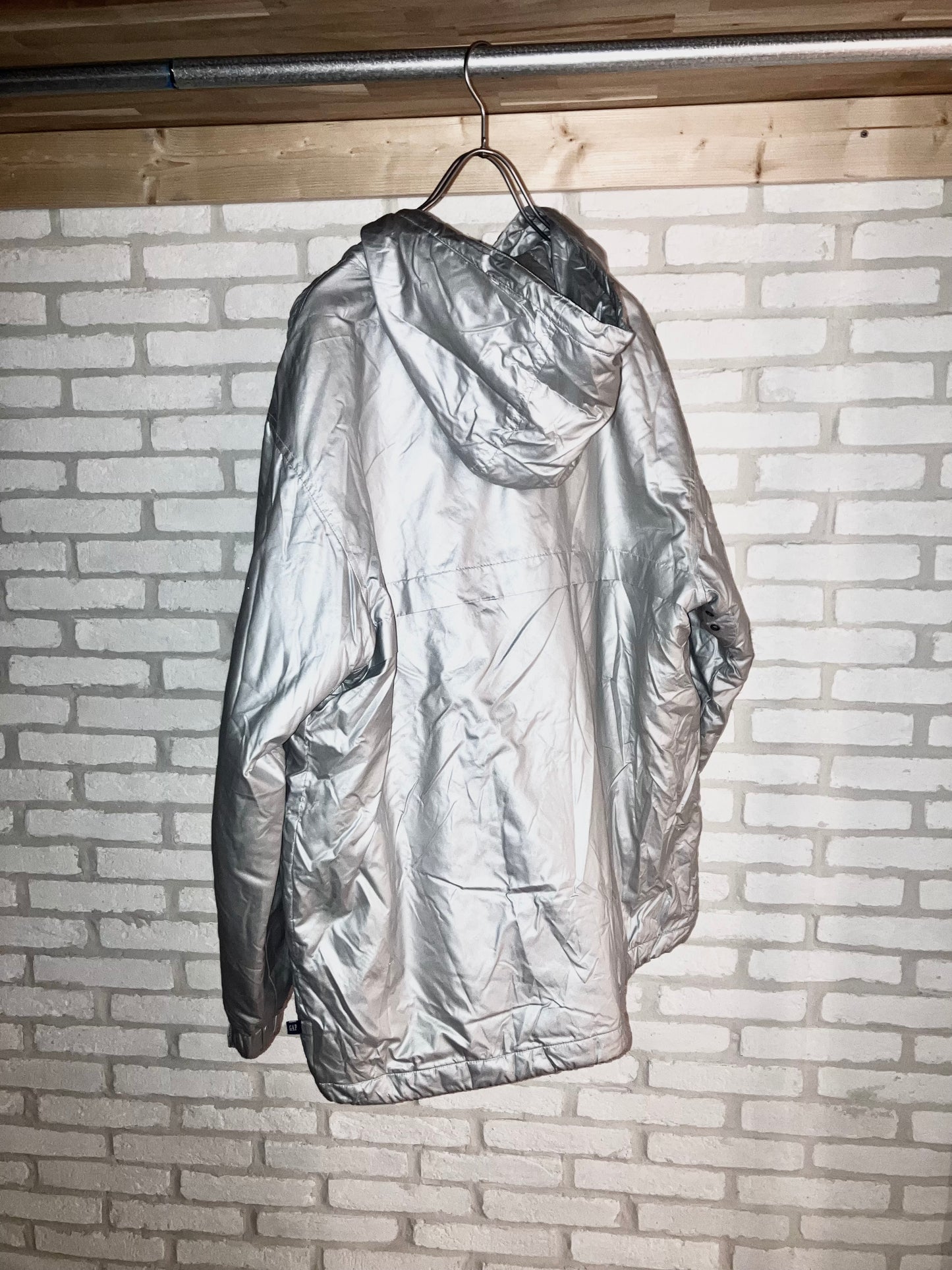 "GAP" Old SF Silver Anorak "Super Rare Peace!!!"