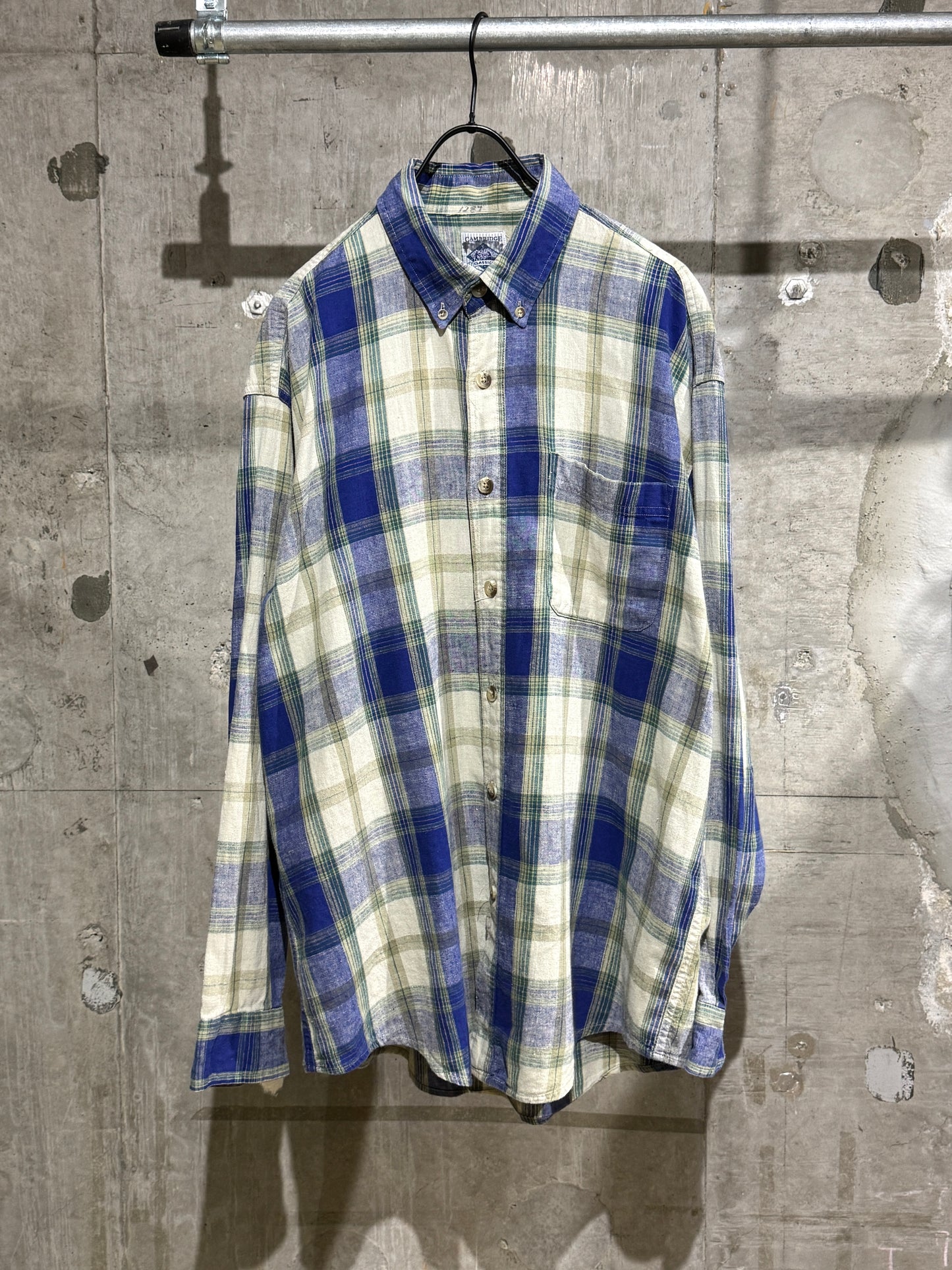 Linen Mix Plaid Shirt