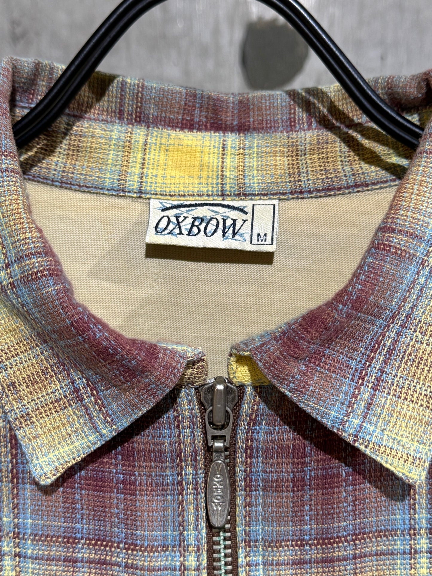 Vintage Euro Zip-up Plaid Shirt