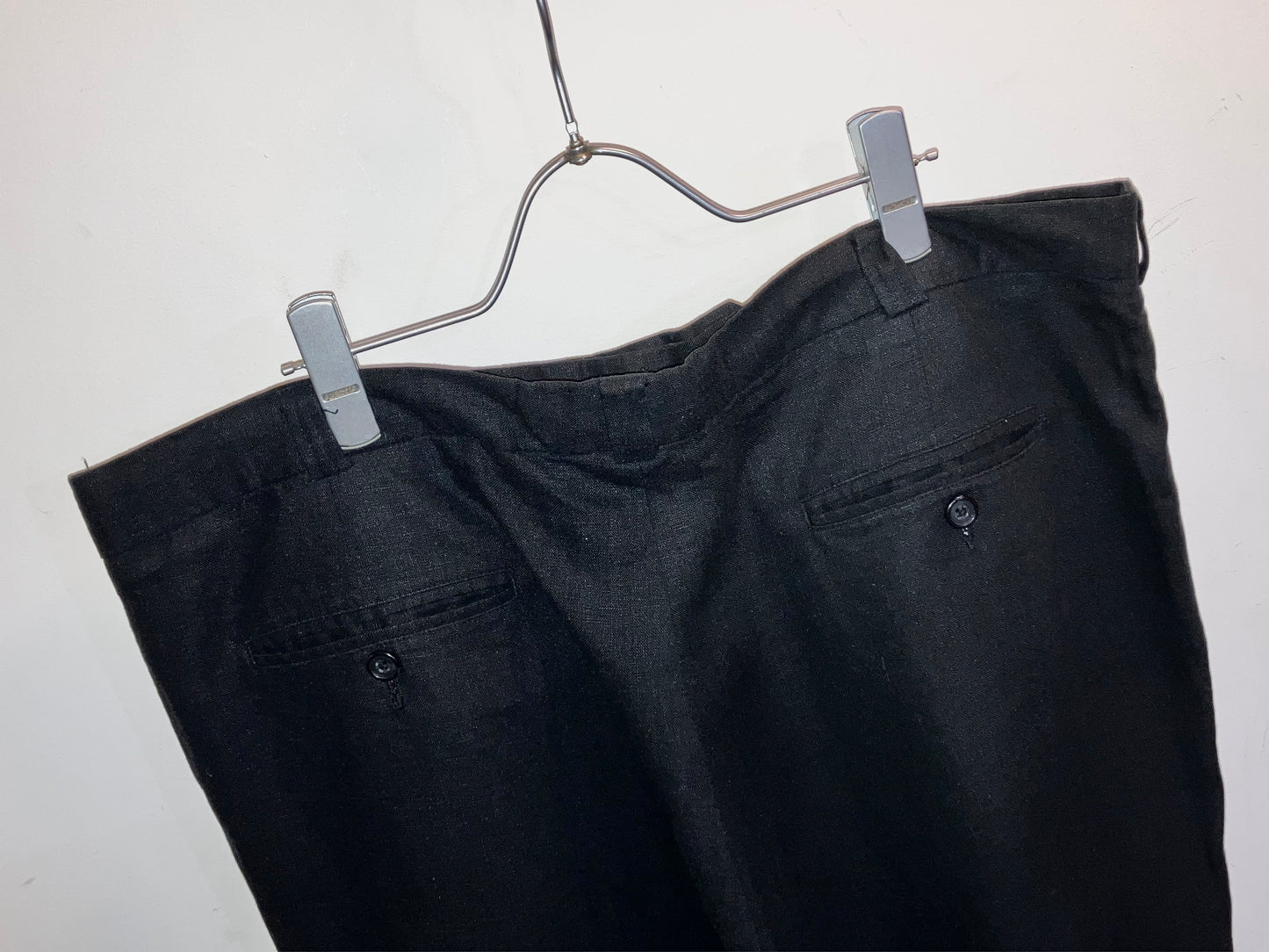 "PERRY ELLIS" Old Linen&Rayon Super Wide Slacks