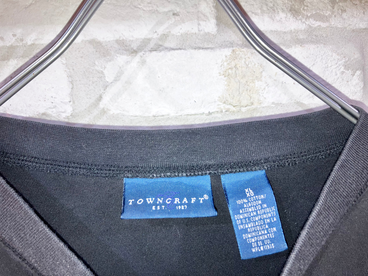 "TOWNCRAFT" Old Henley Neck Tee