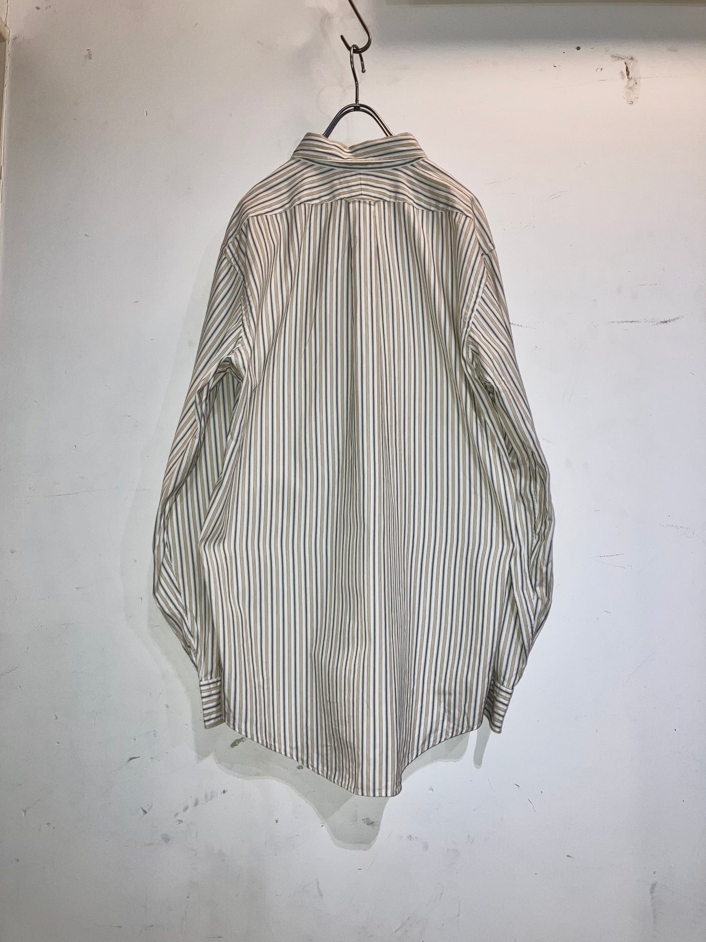 "LANDS'END" 00s Stripe Dress Shirt