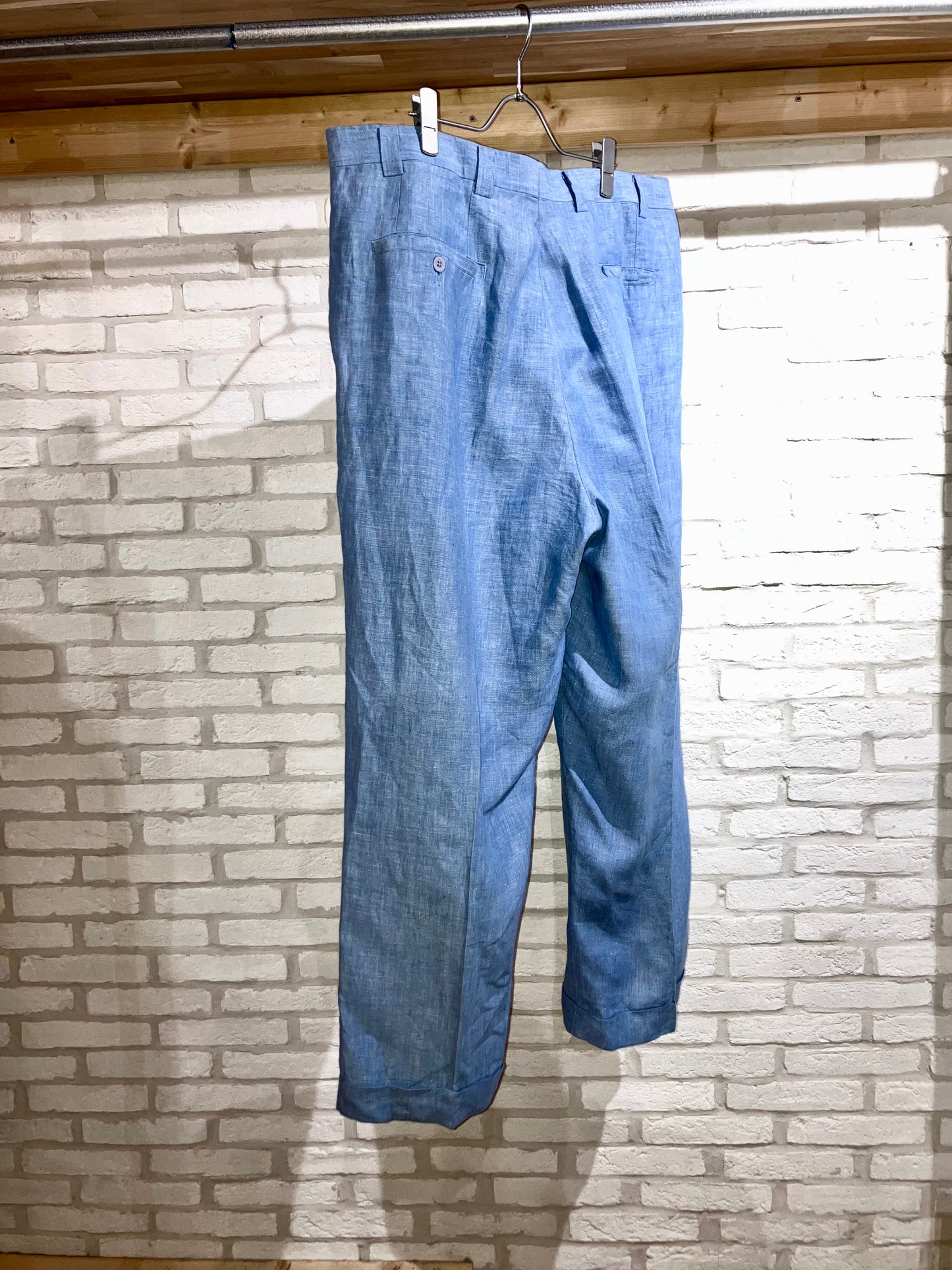 Old Super Wide Nice Color Linen Slacks