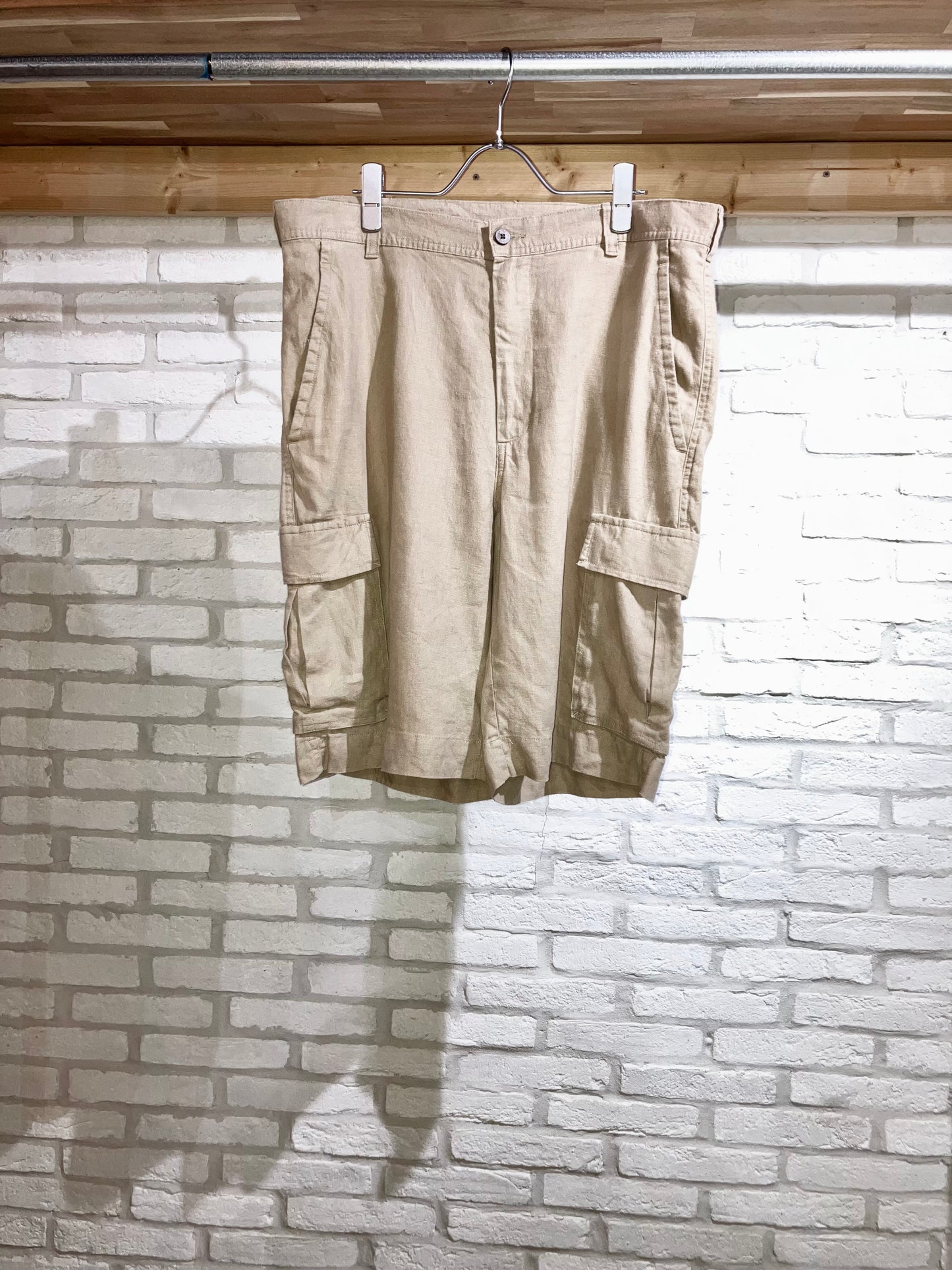 00s Linen Cargo Shorts