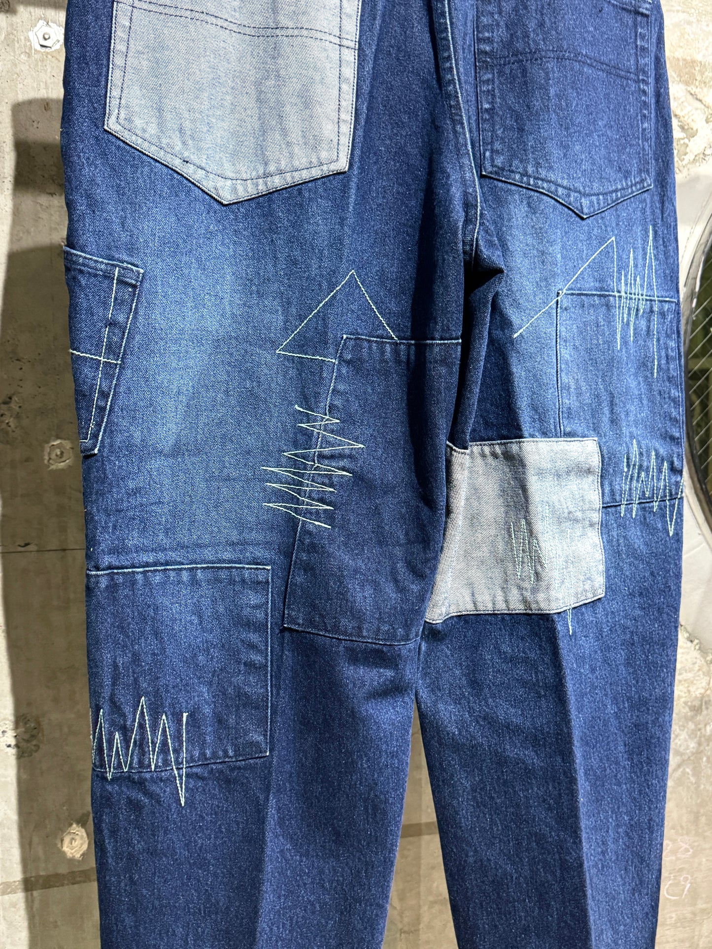 Noiz Jeans Patchwork Design Denim Pants