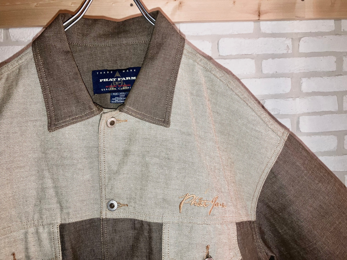 "PHAT FARM" Old Oversized Design Denim JKT