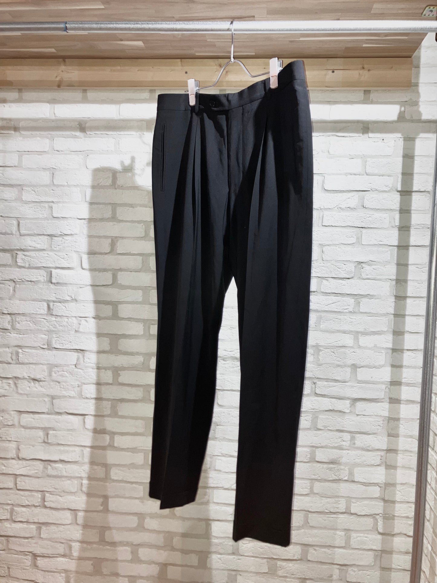 "HUGO BOSS" Old Summer Wool Wide Slacks